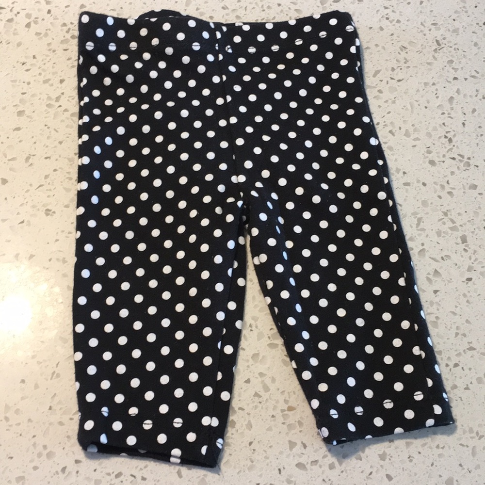 3/$15 Baby HQ Black & White Polka Dot Pants